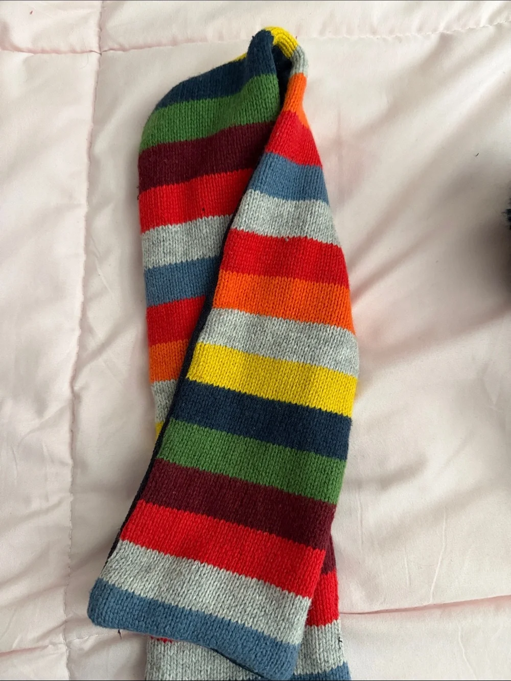 GAP Kids Multicolor Striped Pom Beanie and Scarf Set